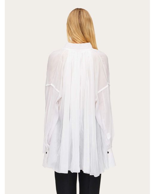 Ferragamo White Damen Kaftan-Bluse