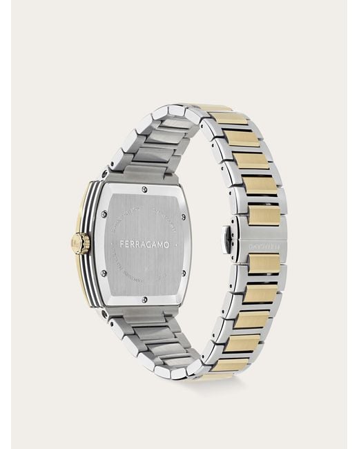 Ferragamo Herren F80 Tonneau 3H Uhr in White für Herren