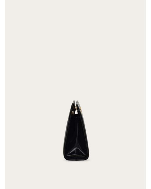 Ferragamo Black Diana Clutch