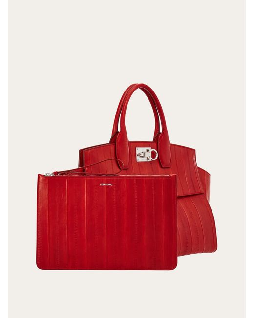 Femmes Studio Soft Bag (L) Rouge Ferragamo en coloris Red