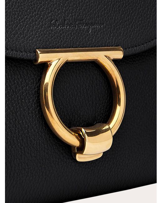 Ferragamo Black Gancini Top Handle