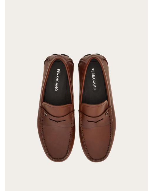Ferragamo Brown Penny Driver for men
