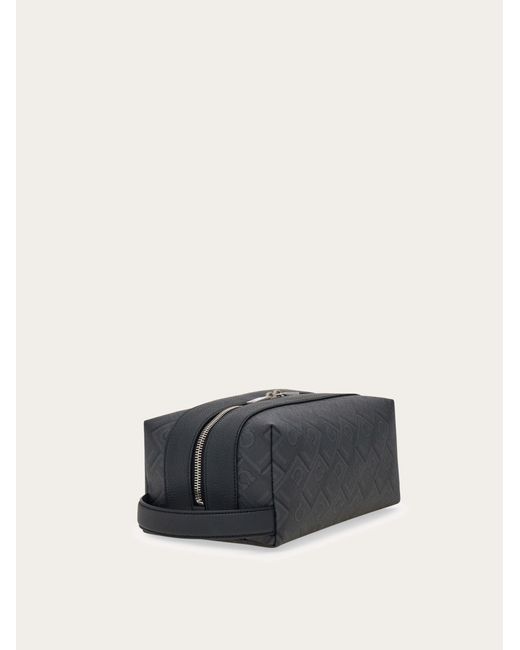Ferragamo Gray Dopp Kit for men