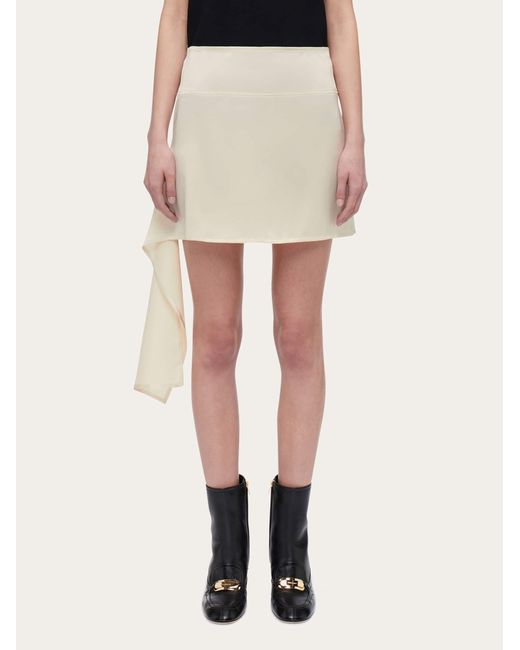 Ferragamo Natural Women Asymmetric Mini Skirt