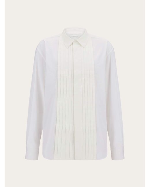 Ferragamo White Tuxedo Shirt for men