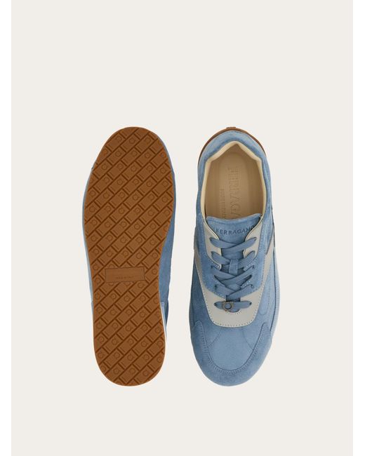 Ferragamo Blue Baskets À Empiècements for men