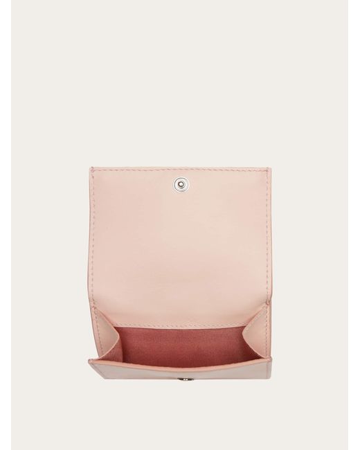 Ferragamo Pink Hug Wallet With Shoulder Strap