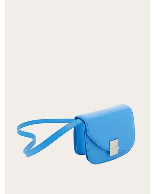 Ferragamo Blue Fiamma Crossbody Bag (s)