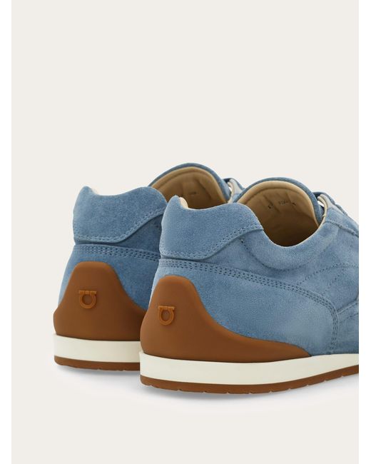 Ferragamo Blue Baskets À Empiècements for men