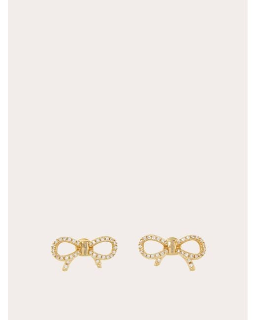 Ferragamo Natural Vara Bow Earrings