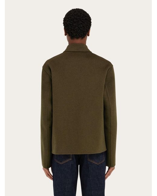 Ferragamo Green Cashmere Blend Blouson for men