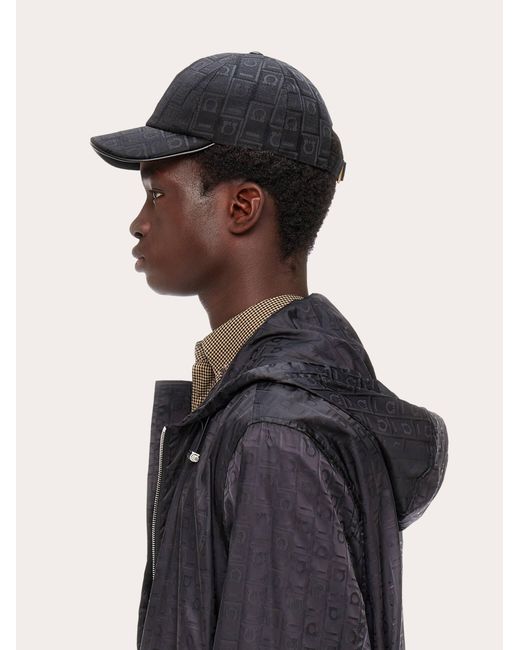 Ferragamo Multicolor Baseball Cap With Gancini Monogram for men