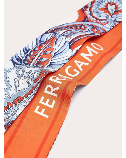 Mini bandeau stampa Giungla di Ferragamo in Orange