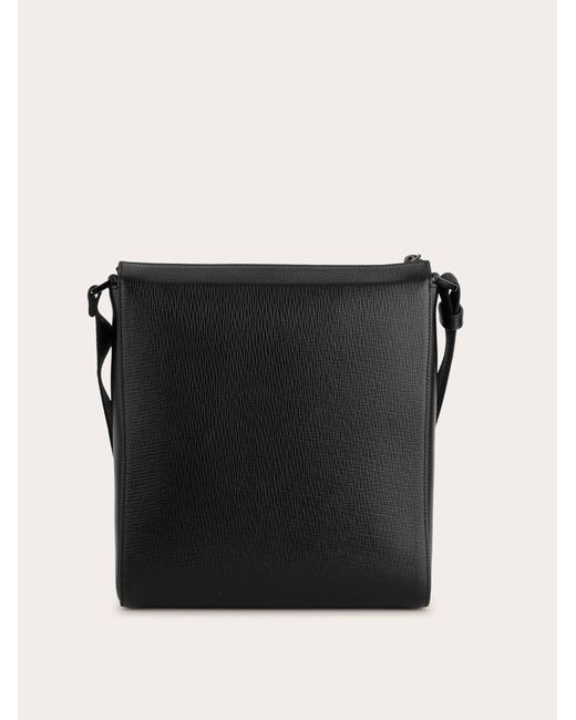 Ferragamo Black Gancini Crossbody for men