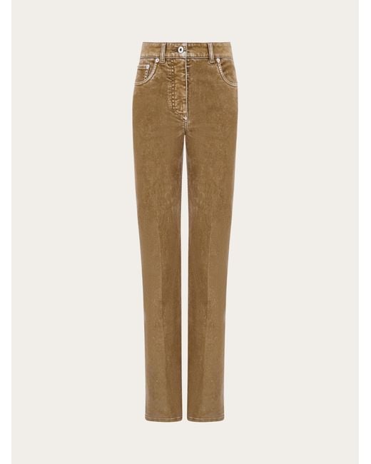 Ferragamo Natural Five Pocket Trouser