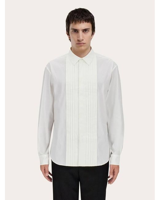 Ferragamo White Tuxedo Shirt for men