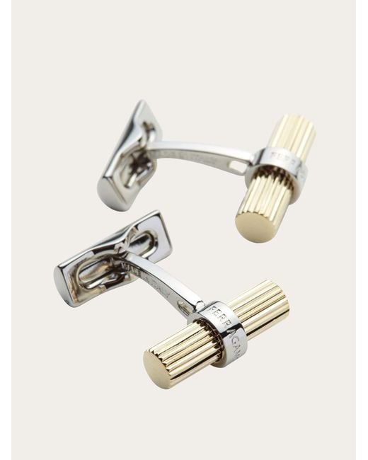 Ferragamo Natural Branded Cufflinks for men