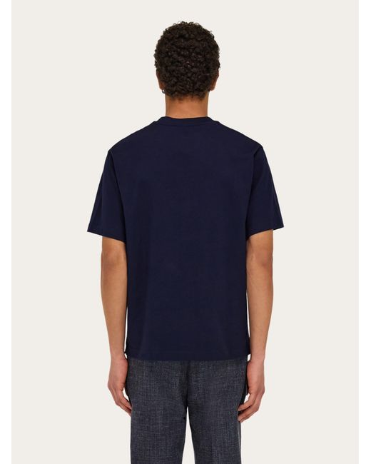 Ferragamo Blue Logo T-Shirt for men
