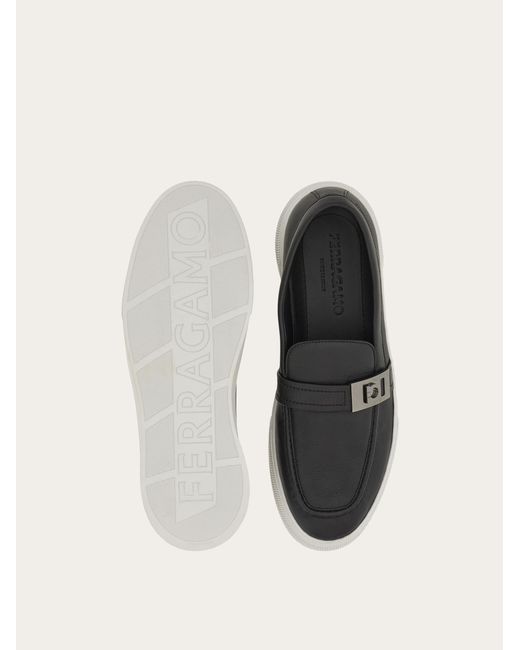 Hombre Sneakers Híbridas Hebilla Hug Negro Talla .5 Ferragamo de hombre de color White