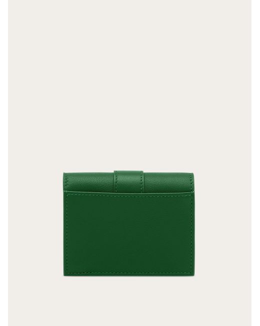 Ferragamo Green Hug Compact Wallet