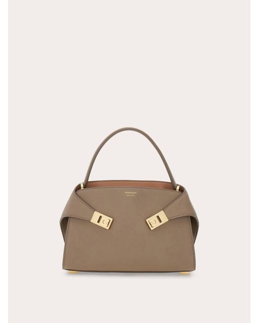 Ferragamo Natural Hug Soft Bicolor Handbag (Xs)