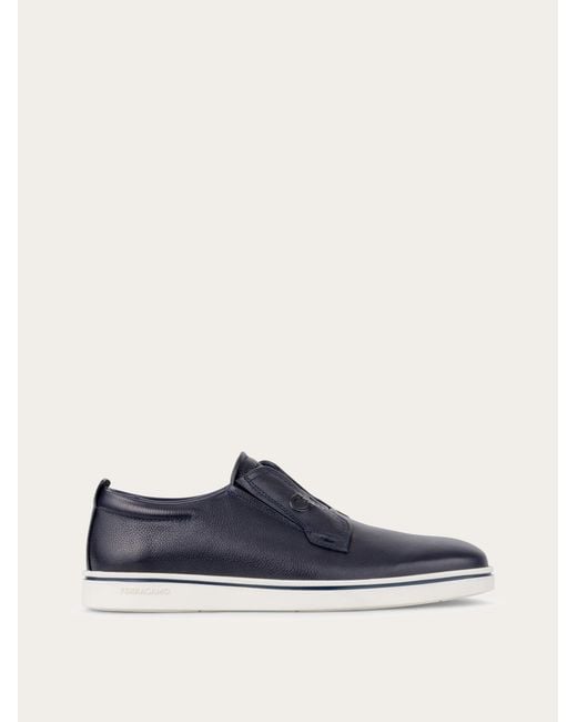Ferragamo Blue Derby Slip-On for men
