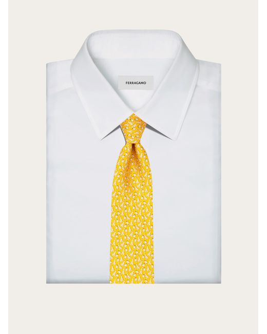 Uomo Cravatta di Ferragamo in Yellow da Uomo