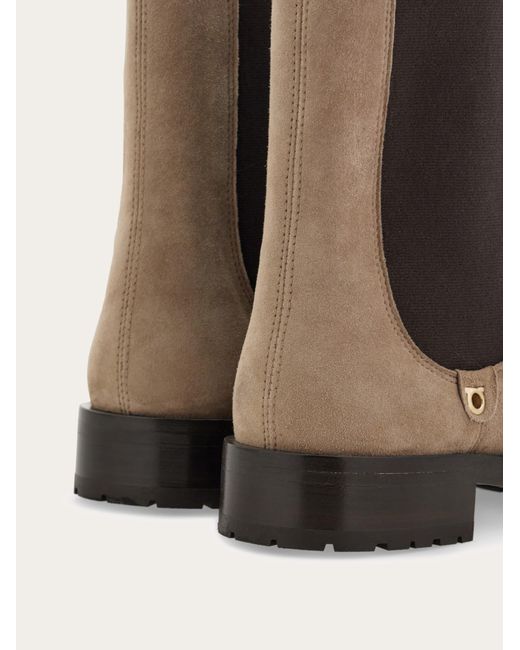 Ferragamo Brown Chelsea Boot