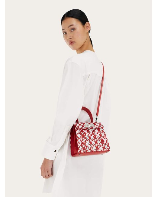 Ferragamo Red Iconic Top Handle (S)