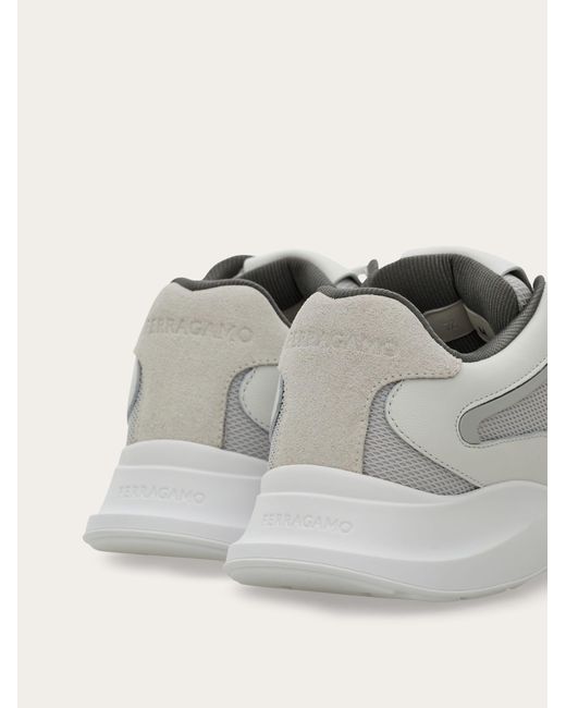 Ferragamo Herren Low-Top-Sneaker Mit Gancini-Ornament Größe in White für Herren