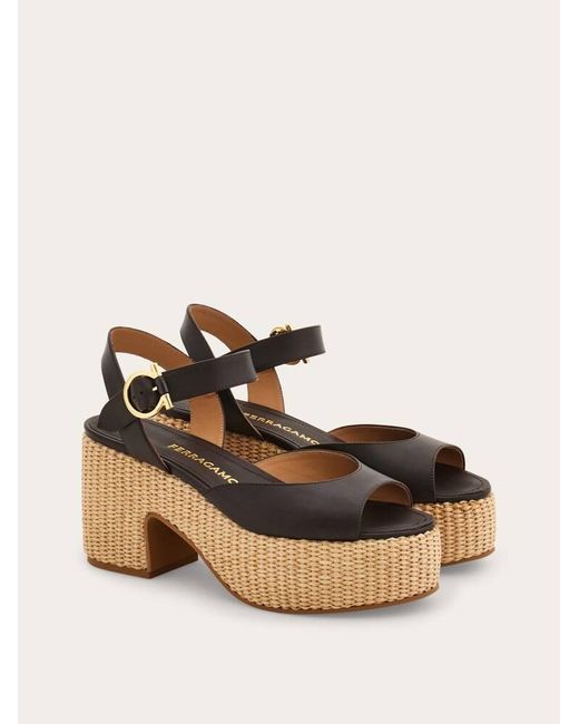 Ferragamo Natural Platform Sandal