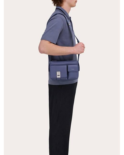 Uomo Borsa A Tracolla Utility di Ferragamo in Blue da Uomo