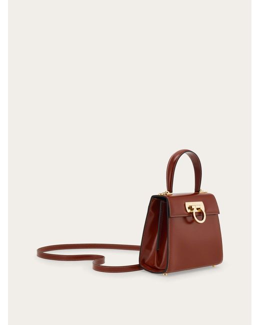 Ferragamo Red Iconic Top Handle (S)