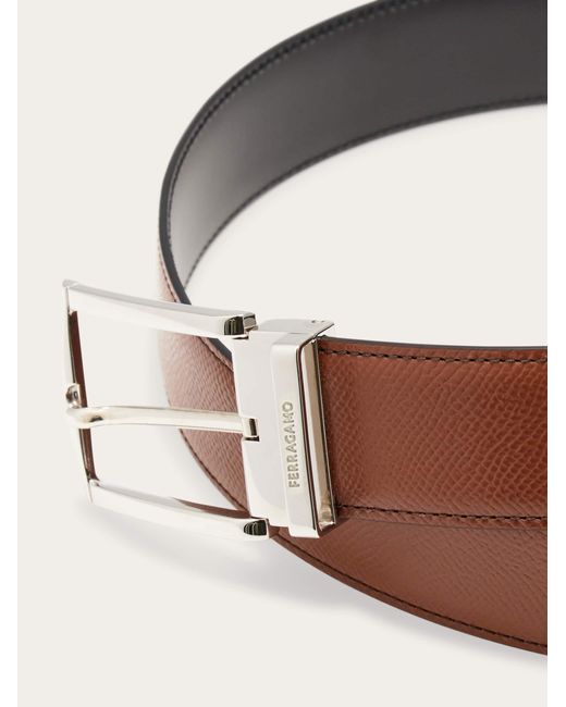 Ferragamo Multicolor Cinturón Reversible Y Ajustable Con Hebilla Rectangular for men