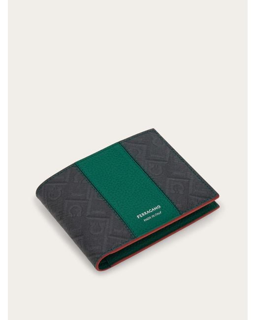 Ferragamo Green Monogram Wallet for men