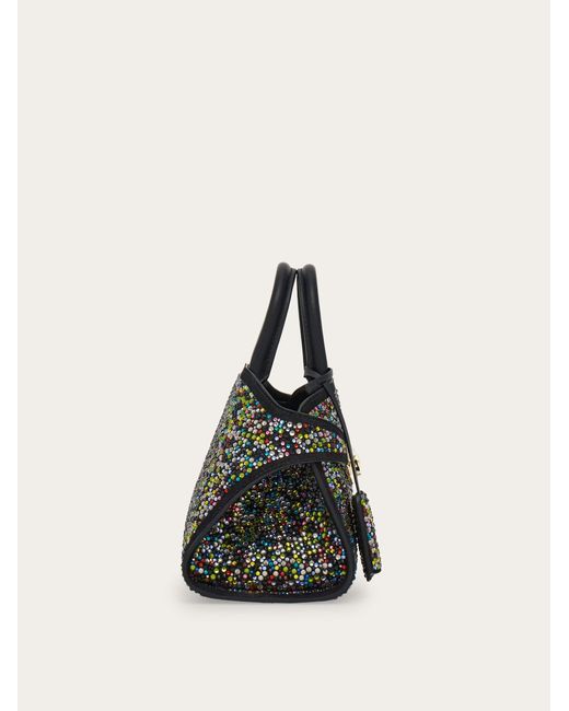 Ferragamo Multicolor Hug Mini Bag With Crystals