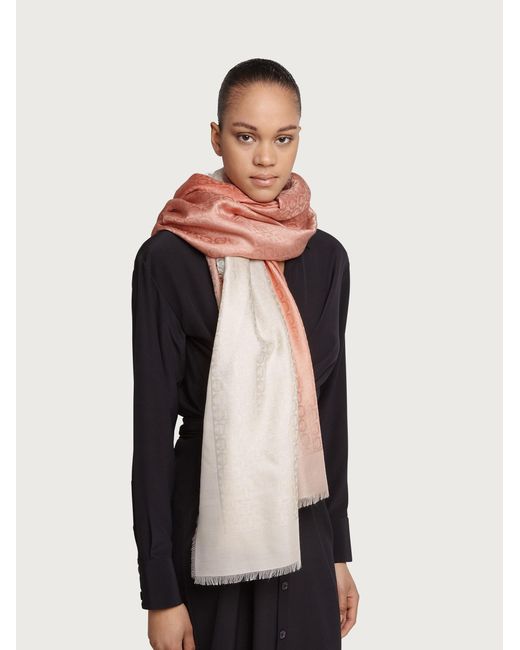 Ferragamo Pink Gancini Shawl
