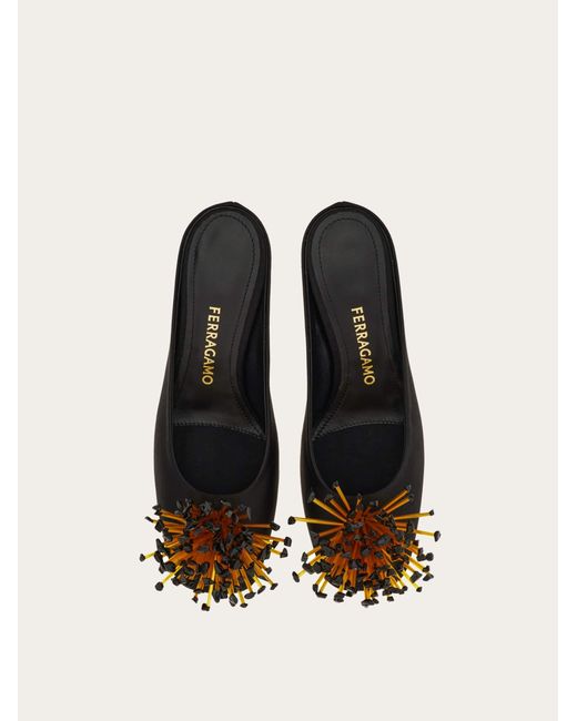 Ferragamo Natural S-Shaped Heel Mule .5