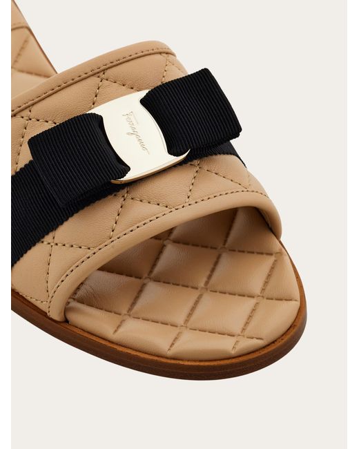 Ferragamo Brown Lovec Q Leather Sandal