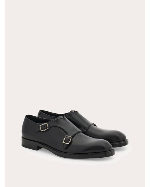 Ferragamo White Double Monkstrap for men