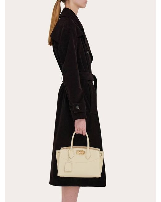 Ferragamo Natural New Studio Soft Bag (M)