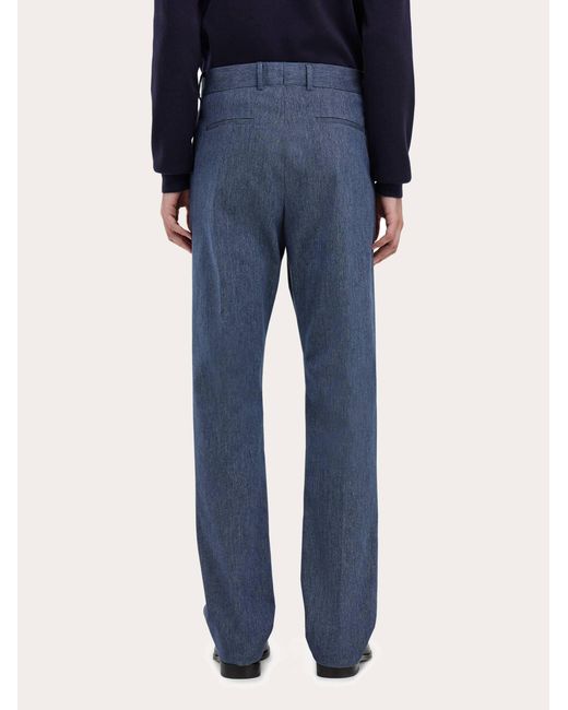 Ferragamo Blue Tailored Trouser for men