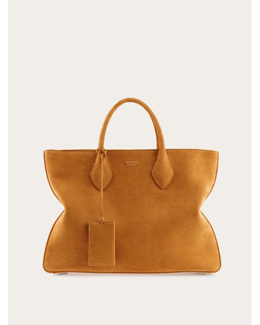 Ferragamo Brown Star-Shaped Tote Bag (L) for men