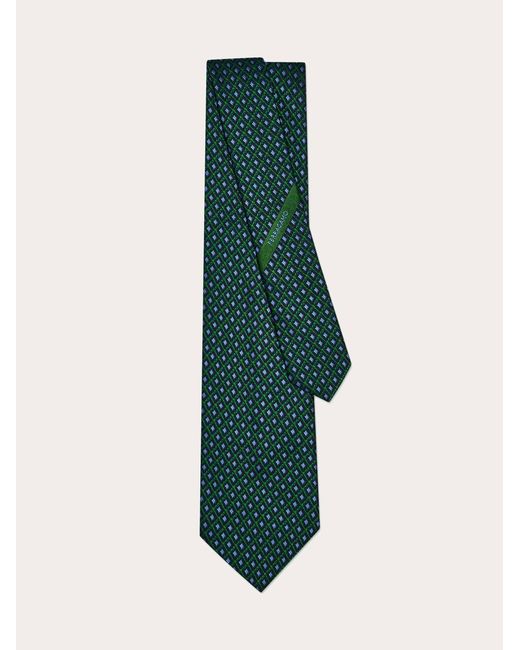 Ferragamo Green Jacquard Tie for men