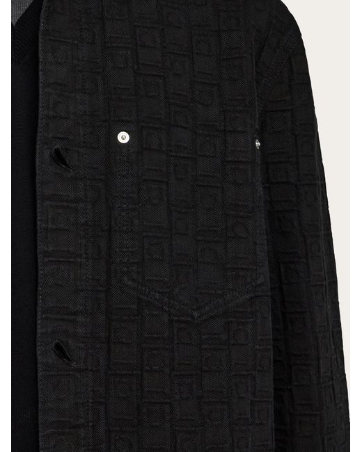 Ferragamo Herren Overshirt Monogram in Black für Herren