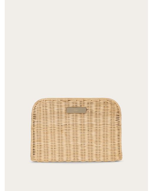 Ferragamo Natural Diana Clutch (S)