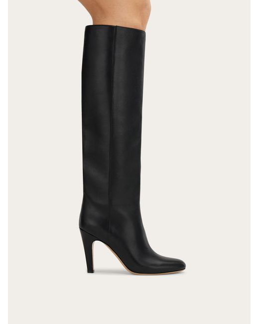 Ferragamo Black Knee High Boot
