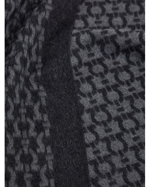 Ferragamo Blue Gancini Silk Scarf for men
