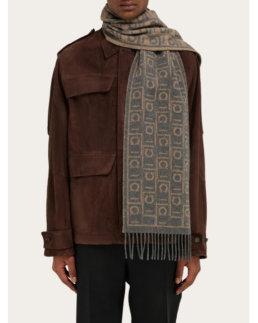 Uomo Sciarpa Monogram di Ferragamo in Multicolor da Uomo