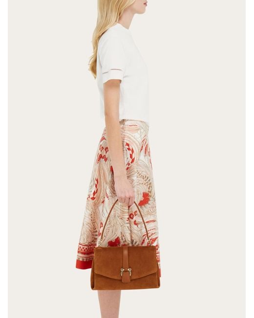 Ferragamo Brown Mia Shoulder Bag (S)